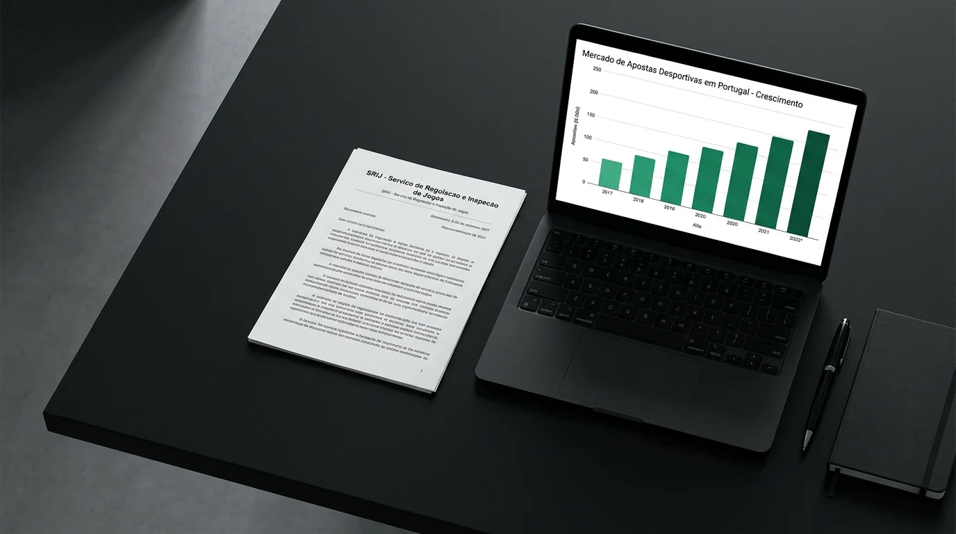 Mercado de apostas desportivas online em Portugal regulado pelo SRIJ com dados de crescimento 2025